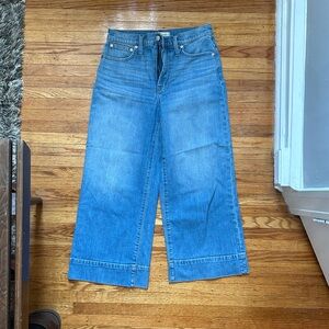 Madewell wide leg crop jeans